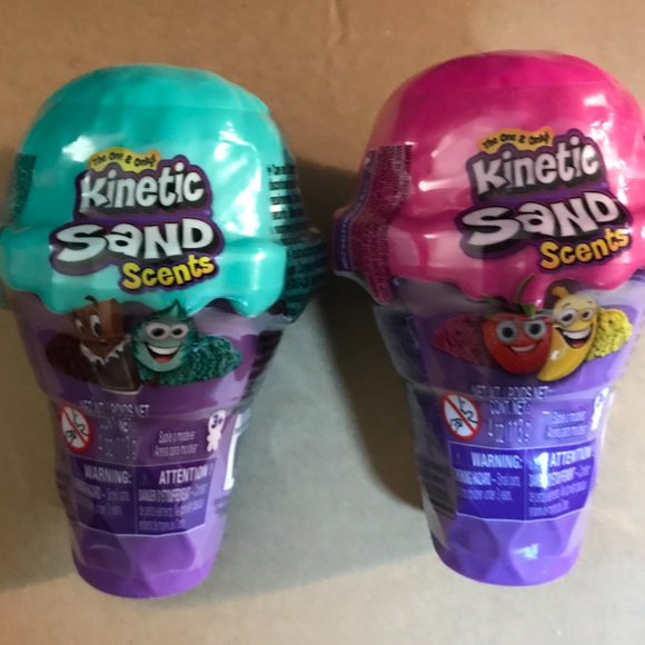 Kinetic sand (3 Mint Chocolate, 3 Strawberry Banana) - Picture 2 of 7